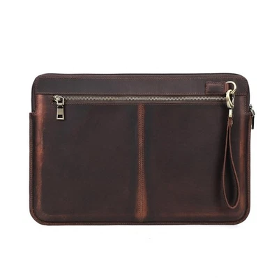 Housse en cuir pour ordinateur portable MacBook Pro 154/16" sac à main en cui... - Photo 1/4