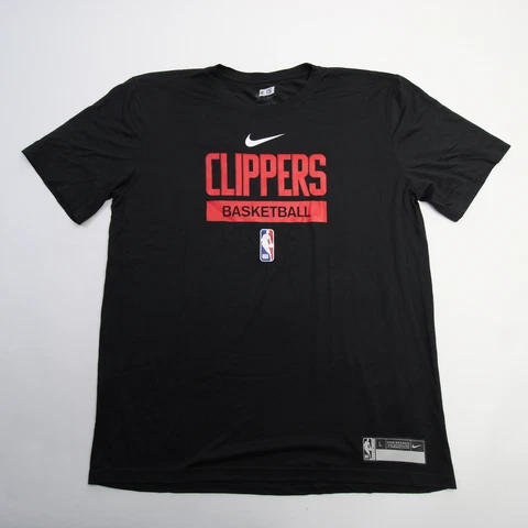 Los Angeles Clippers Nike NBA Authentics Short Sleeve Shirt Men's Black Used Cover