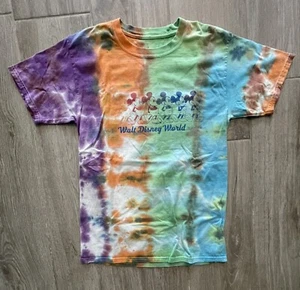 MICKEY MOUSE Walt Disney World Tie Dye Tee Shirt Men Size Small - Picture 1 of 6