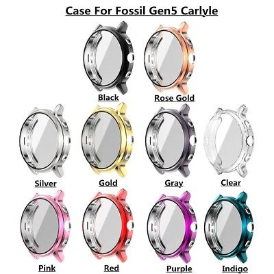For Fossil Gen 5 Carlyle Protective Bumper Screen Protector Case TPU Full Cover - Image 1 of 4