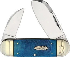 Large 4.25" Blue Bone Elephant Toe Folding Pocket Knife - Gift Boxed - Picture 1 of 5