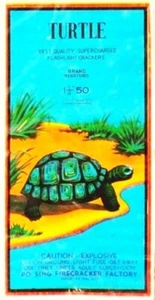 Snapping Turtle Firecracker Label MAGNET for Fridge Metal Glossy Laminated - Picture 1 of 4