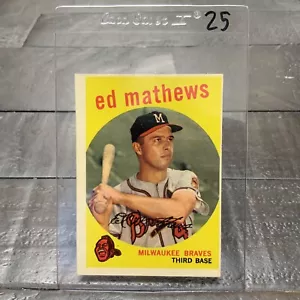 1959 Topps Eddie Mathews #450 (Braves) HOF - Picture 1 of 2