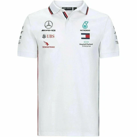 Mercedes-Benz AMG-PETRONAS Formula 1 Racing Men’s White Polo Shirt XS Cover