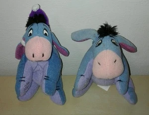 Lotto 2 Soft Toy Donkey Eeyore 10 CM Snowman Winnie the Pooh Plush Soft Toys - Picture 1 of 1