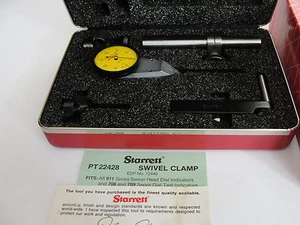 Starrett 811-MCZ Messuhr mit Aufsätzen, drehbarer Kopf, gelbes Zifferblatt, - Bild 1 von 3