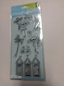 Estampillas de acrílico transparente Inkadinkado Flamingo Fun 60-31362 NUEVAS - Imagen 1 de 1