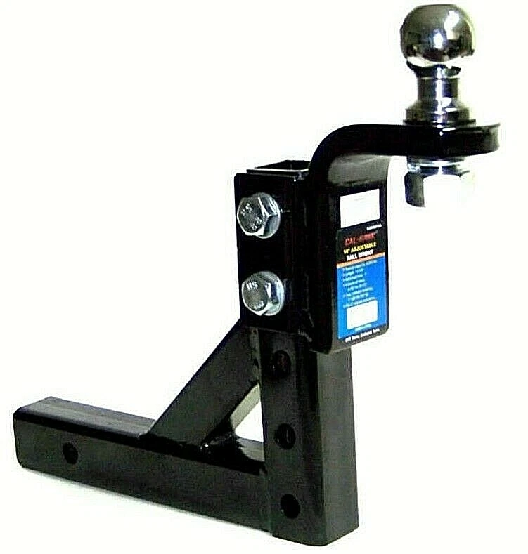 10" Drop Hitch Ball Mount Adjustable Trailer 2" Receiver with 1-7/8" Hitch Ball - Image 1 of 1