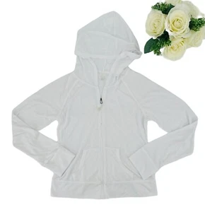 Soybu Lightweight Full Zip Hoodie Girls Size XL 14 Jacket White Top - Picture 1 of 6