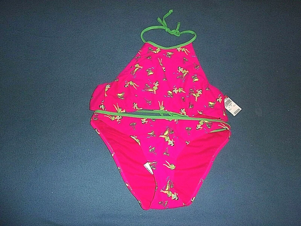 Top de natación de bikini halter Joe Boxer talla grande para niños y parte inferior de bikini hipster Foto 1 de 1