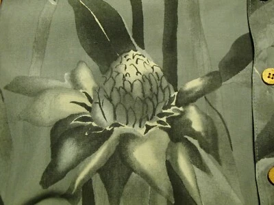 Camisa hawaiana de colección KAHALA AVI rayón mezcla de lino botones de coco aloha para hombre grande Foto 1 de 4