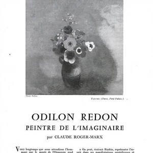 Odilon Redon Maler der Phantasie - Artikel Presseausschnitt 1956 - Bild 1 von 4