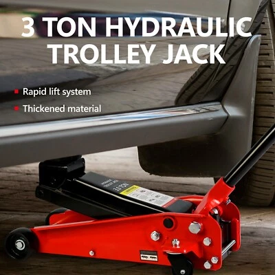 3 Ton Low Profile Floor Jack Heavy-duty Steel Single Piston Hydraulic Pump Foto 1 de 4