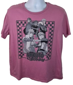 Naruto Shippuden Pink T-Shirt Youth Size XL 15/17 Boys Girls Juniors 2007 Anime - Picture 1 of 4
