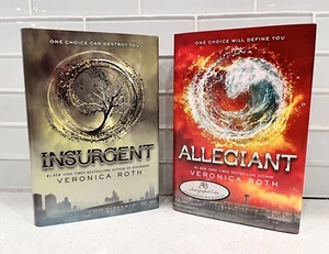 Divergent Series Hardcover 1st Editions #2 INSURGENT & #3 ALLEGIANT -SIGNED Roth - Picture 1 of 23