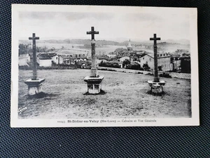 CPA 43 ST-DIDIER-EN-VELAY - Calvaire et Vue Générale - Imagen 1 de 2