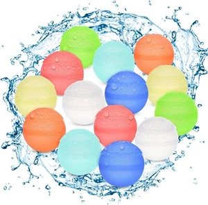 14 pcs. Refillable Reusable Water Balloons sealable Outdoor Toys Kids water toy - Picture 1 of 7