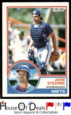 1983 O-Pee-Chee John Stearns New York Mets Topps Baseball Card - Image 1 of 2