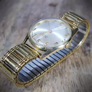Vintage Rotary Gold-Toned Watch Elasticated Expanding Strap, Hand Wind 17 Jewel - Picture 1 of 7