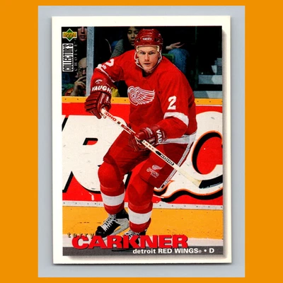 Terry Carkner #113 1995-96 Collectors Choice Detroit Red Wings Hockey Card NHL - Image 1 of 3