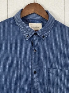 Sovereign Code Mens Large Blue Casual Dress Long Sleeve Button Up Shirt - Picture 1 of 7