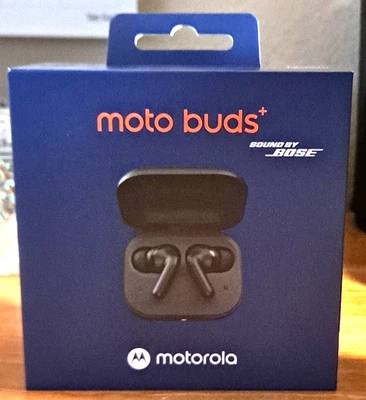 MOTOROLA Moto Buds+ ANC Bluetooth Earbuds Sound by BOSE (Forest Gray) BRAND NEW - Image 1 of 4