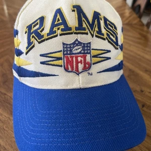 De colección Años 90 Los Angeles LA Rams NFL Corte Diamante Logo Gorra Atlética Snapback Gorra - Imagen 1 de 17