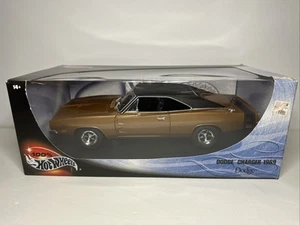 100% Hot Wheels 1969 Dodge Charger Brown Bronze Black Top & Interior 1:18 Scale - Picture 1 of 15
