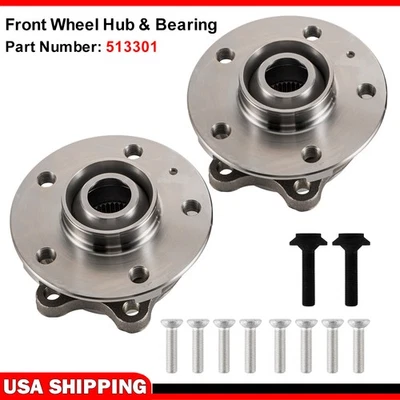 1 Pair Front Wheel Bearing Hub Assembly For Audi A4 A5 A6 A7 A8 Quattro RS5 RS7 Foto 1 de 4