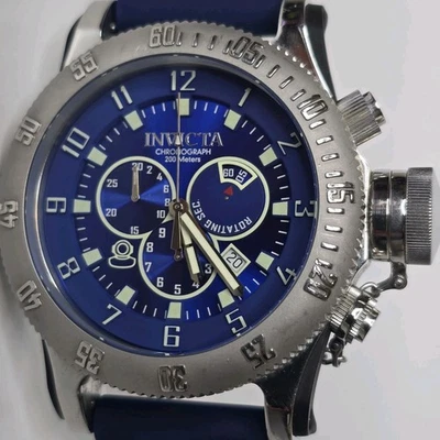 Invicta Men's Russian Diver Chronograph Blue 52mm 10134 - Image 1 of 4