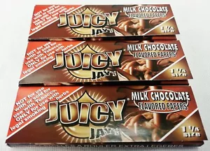 3 Packungen Milch Schokolade JUICY JAY'S 1 1/4 Rollpapiere kostenloser Versand - Bild 1 von 1
