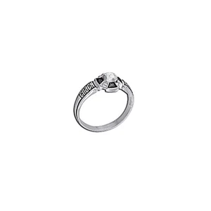 STERLING SILBER RING 925 mit Solitär Zirkonia Größe 18,5 Rette und Schutz 4718 - Picture 1 of 1