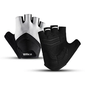 Sports Cycling Gloves Mountain Bike Bicycle Breathable Half Finger MTB Gloves - Picture 1 of 15