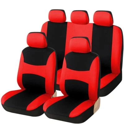 Juego completo de 5 fundas de asiento transpirables universales para coche protector de cojín delantero trasero Foto 1 de 4