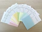 Library card with Pastel Colour handmade pocket (10 sets)