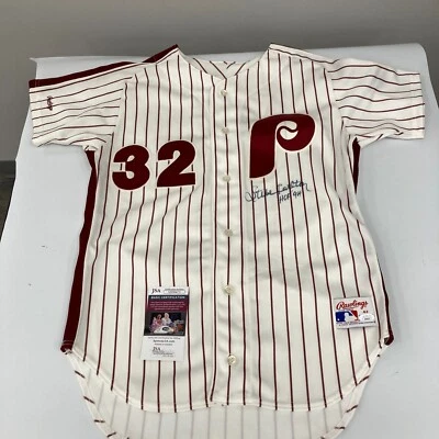Steve Carlton HOF 1994 Signed Philadelphia Phillies Game Model Jersey JSA COA - Image 1 of 4