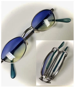 NWT *FOSTER GRANT* Folding Sunglasses Steel Gray, Blue, Men, Women - Picture 1 of 14