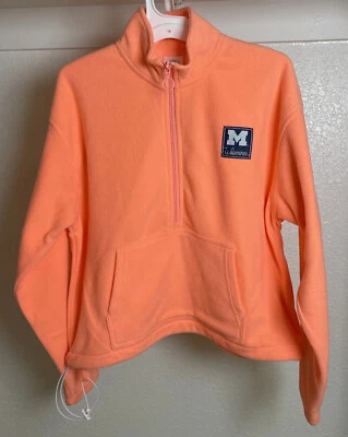 Sudadera corta NCAA Michigan Wolverines para mujer manga larga 1/2 cremallera - S Foto 1 de 4