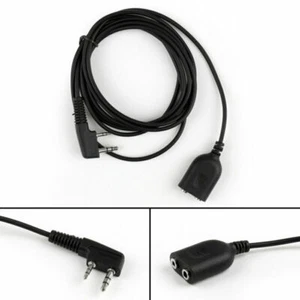 1Pcs 2Pin Extension Cable Per Radio Earpiece Speaker Mic Kenwood Baofeng 2m Y H7 - Zdjęcie 1 z 6