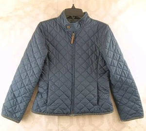 Ralph Lauren Puffer Jacket Girls Medium Blue Full Zip - Picture 1 of 8
