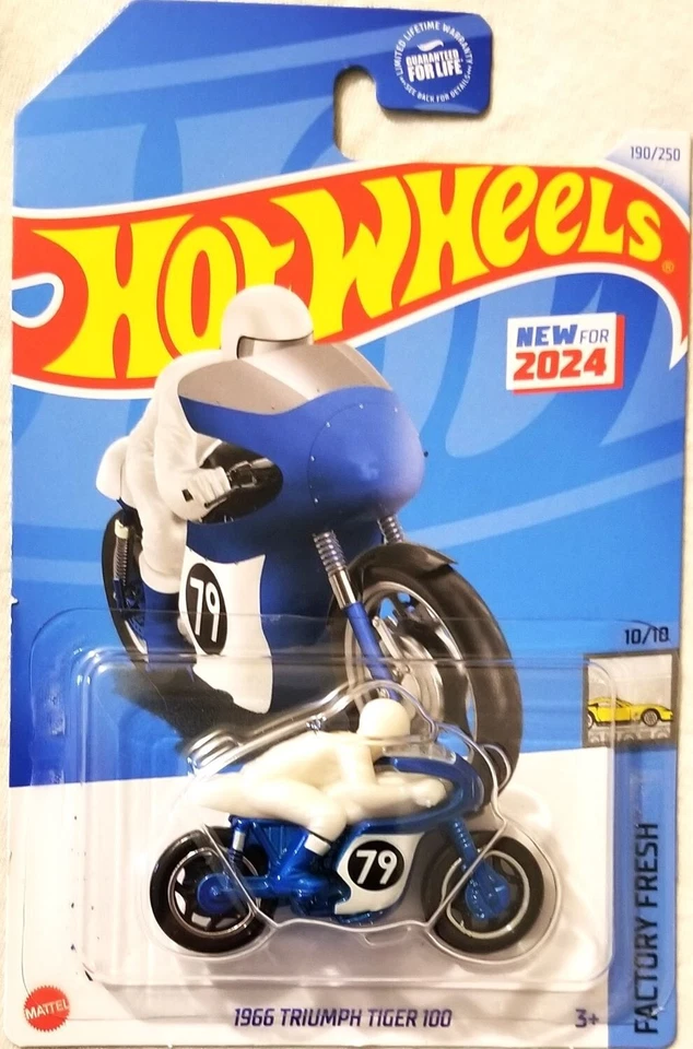 Hot Wheels - 2024 nuevo de fábrica 10/10 1966 Triumph Tiger 100 190/250 (BBHTD43) Foto 1 de 1