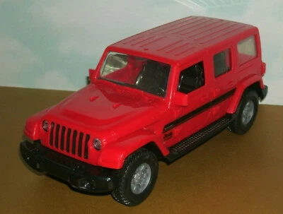 1/18 Scale Jeep Wrangler JL Sahara Unlimited Plastic Toy Model (10") New-Ray Red - Image 1 of 4