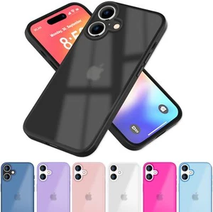 Funda híbrida mate para iPhone 16, funda anti huellas dactilares a prueba de golpes para móvil - Imagen 1 de 50