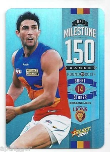 2014 Champions AFL Milestone Game (MG9) Brent STAKER Brisbane - Picture 1 of 1