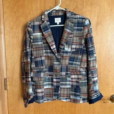 Chaqueta Blazer Brooks Brothers Patchwork Cuadros Mujer Talla 6 Madras Multicolor Foto 1 de 4