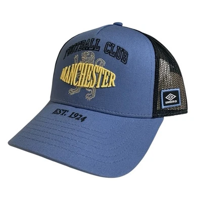 Gorra Umbro Manchester Negra Negra Camionero Ajustable Snapback OSFM Foto 1 de 4