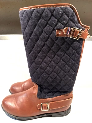 Tommy Hilfiger Niñas Andrea Botas de Jinete Acolchadas Talla 5 Pavo Real Coñac Hebilla con Cremallera Foto 1 de 4