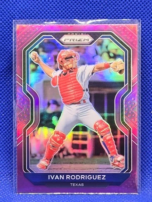 2021 Panini Prizm - Ivan Rodriguez #2 Purple Prizm - Image 1 of 2