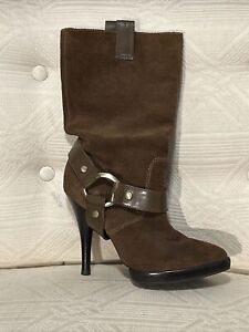 BCBGeneration Sirlo Brown Suede Midi Boots 7/37