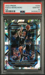 Paolo Banchero 2022 Panini Prizm Ice #249 Orlando Magic - Rookie RC - PSA 10 - Picture 1 of 2